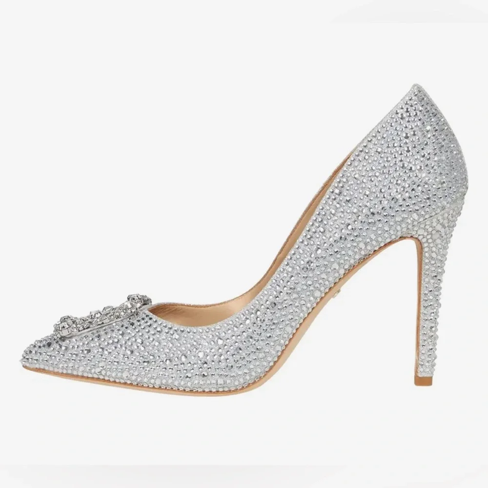 BADGLEY MISCHKA CHER II Crystal Wedding Shoes - Picture 3 of 14